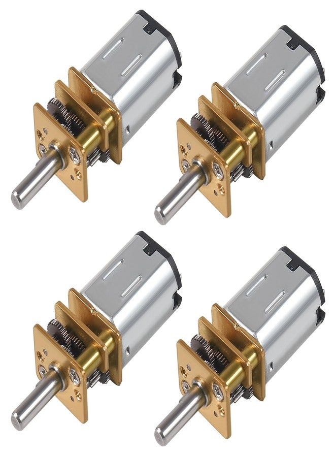 DORHEA 4Pcs DC 6V 1000RPM Gear Motor Full Metal Geared Mini Micro Gear with Gearwheel 1000RPM N20 Speed Reduction Motor for DIY RC Toys Robort Smart Car Motor - Image 1